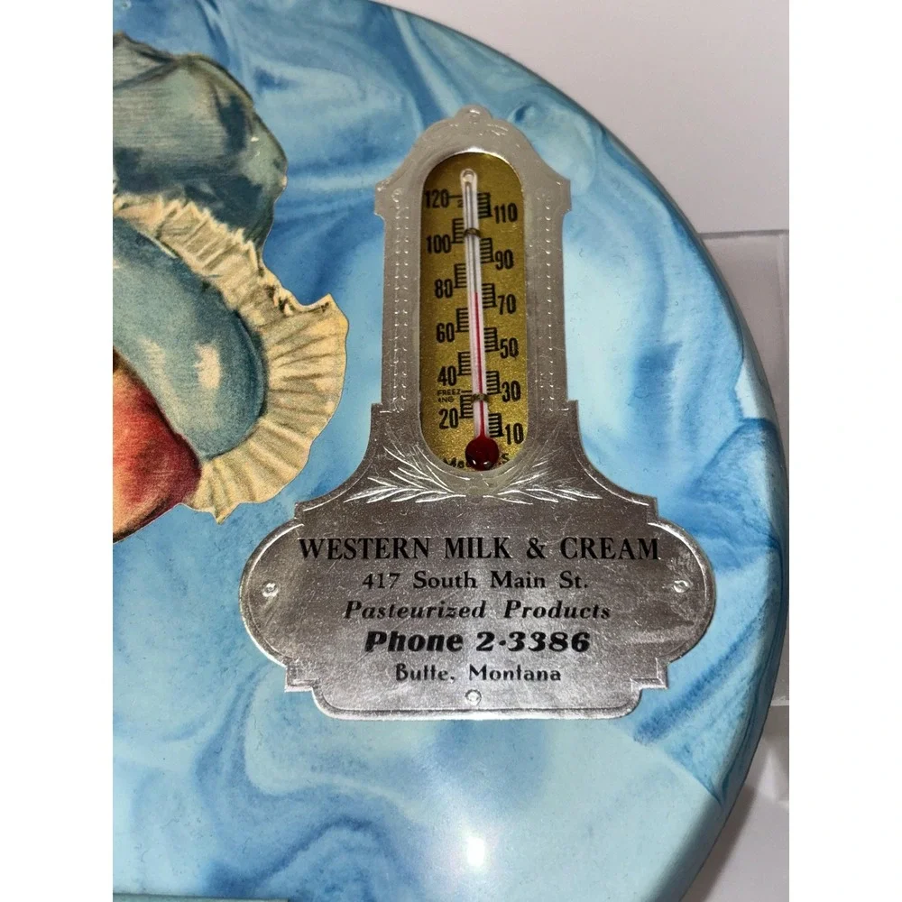 Vintage 1942 Baby Keepsake Calendar Thermometer Western Milk & Cream